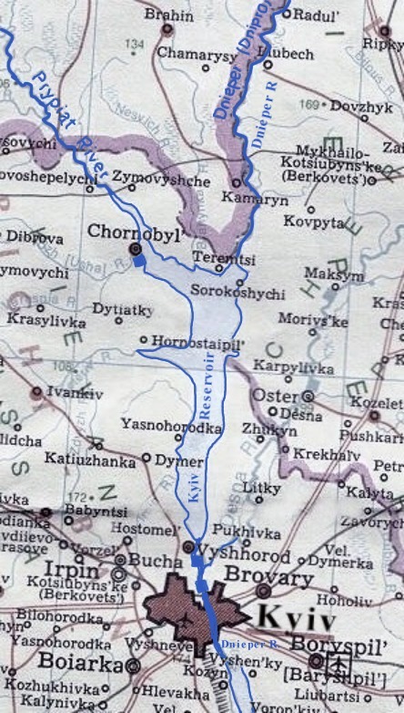 Image from entry Kyiv Reservoir in the Internet Encyclopedia of Ukraine